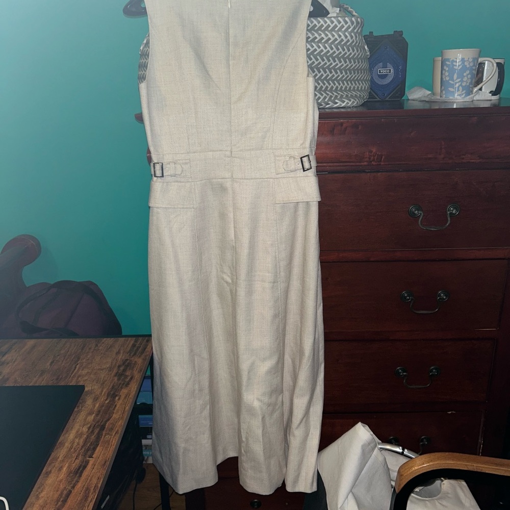 SHEIN Cream Midi Dress